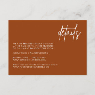 Mini Cartes de détails Mariage en terre cuite