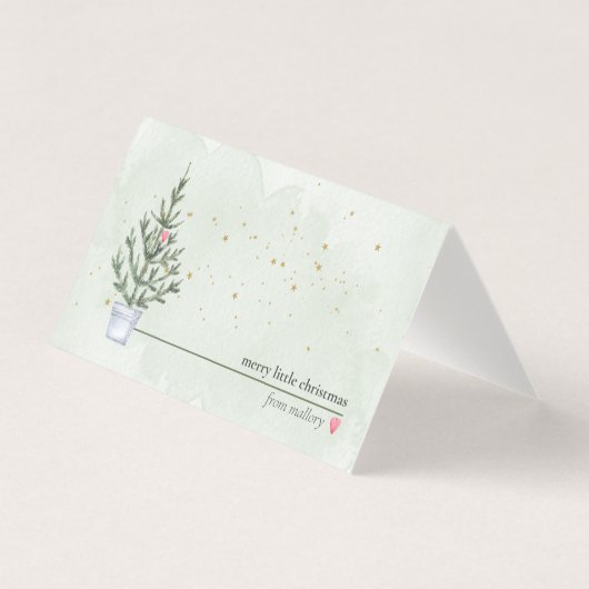 Mini cartes de Noël avec votre nom (Devant)