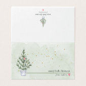 Mini cartes de Noël avec votre nom (Extérieur déplié)