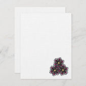 Mini Cartes de Note Design Floral Chic (Devant / Derrière)
