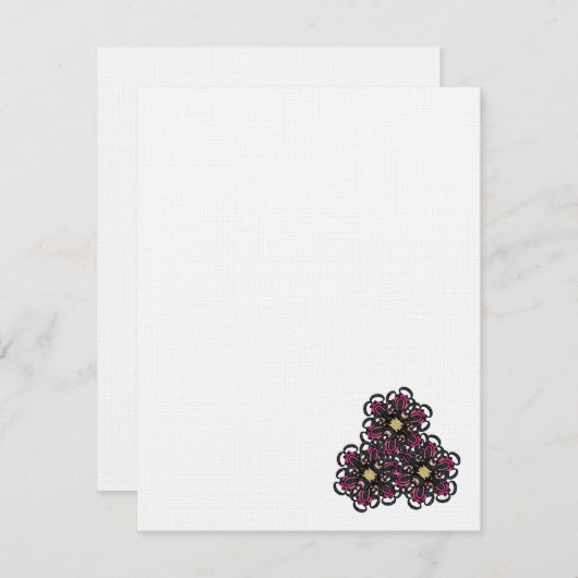 Mini Cartes de Note Design Floral Chic (Devant / Derrière)
