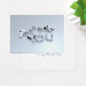 Mini Cartes de Remerciements Silver moderne Pack d (Bureau)