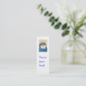 Mini cartes de signet, chat de smoking (Debout devant)