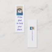 Mini cartes de signet, chat noir de WhiteTuxedo (Devant / Derrière)