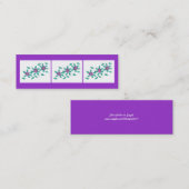 Mini cartes de signet, fleurs pourpres de (Devant / Derrière)