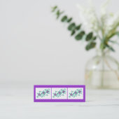 Mini cartes de signet, fleurs pourpres de (Debout devant)