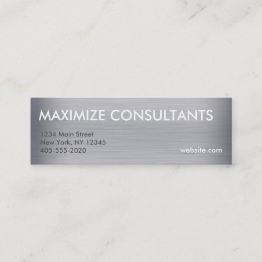 Mini cartes de texture métallique en titane (Devant)