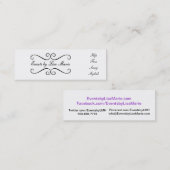 Mini cartes de visite (Devant / Derrière)