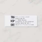 Mini cartes de visite (Dos)