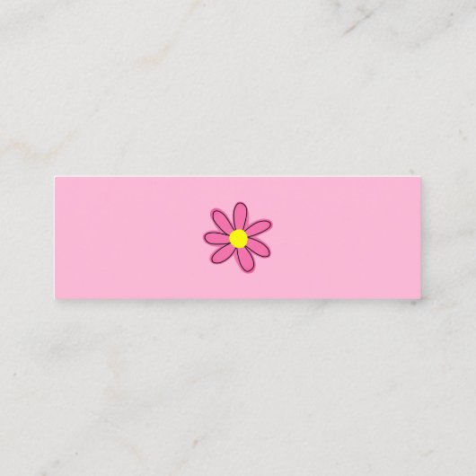 Mini Cartes de visite à fleurs roses (Dos)