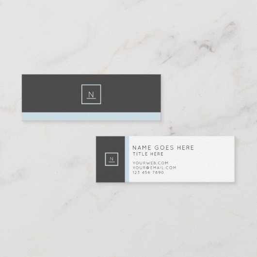 Mini cartes de visite chics en pastel élégants (Devant / Derrière)