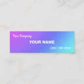 Mini Cartes de visite colorés (Devant)