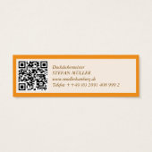 Mini cartes de visite couvreur QR Code (Dos)