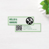 Mini cartes de visite couvreur QR Code (Bureau)