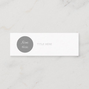 Mini cartes de visite de beau cercle minimaliste