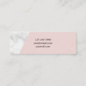 Mini cartes de visite de marbre roses modernes (Dos)
