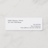 Mini cartes de visite de peintre (Dos)