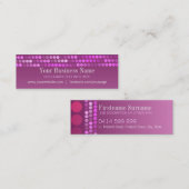 Mini cartes de visite de profil chic rose moderne (Devant / Derrière)