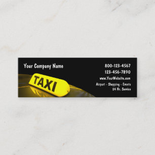 Mini cartes de visite de taxi