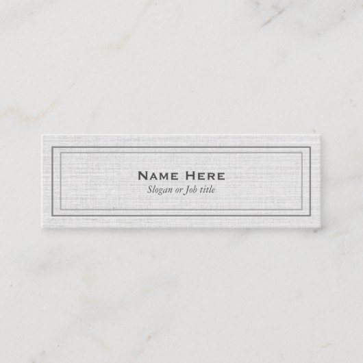 Mini cartes de visite gris professionnels (Devant)