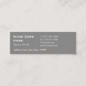 Mini cartes de visite gris professionnels (Dos)