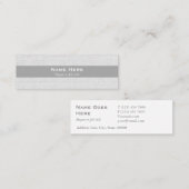Mini cartes de visite gris professionnels (Devant / Derrière)