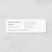 Mini cartes de visite gris professionnels (Dos)