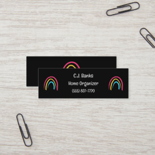Mini Cartes de visite minimalistes Rainbows