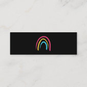 Mini Cartes de visite minimalistes Rainbows (Dos)