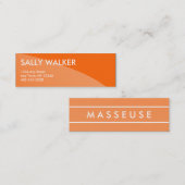 Mini cartes de visite modernes professionnels (Devant / Derrière)