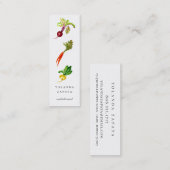 Mini cartes de visite peints de trio végétal (Devant / Derrière)