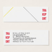 Mini-cartes de visite pour coursiers (Devant & derrière)