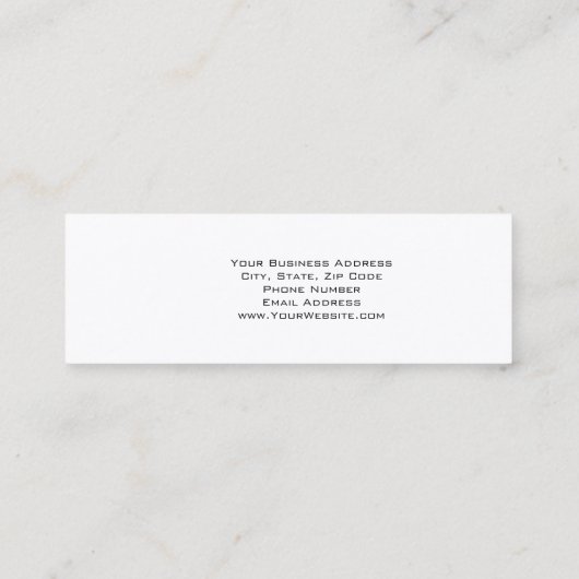 Mini cartes de visite Rouge intégral moderne (Dos)