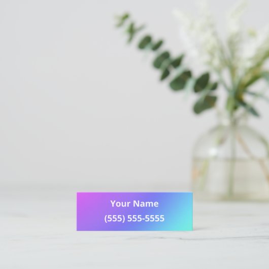 Mini Cartes de visite simples et colorés (Debout devant)