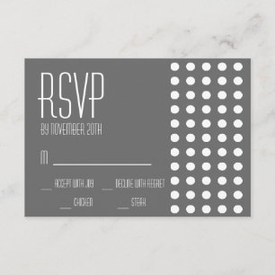 Mini cartes du pois RSVP (gris-foncé)