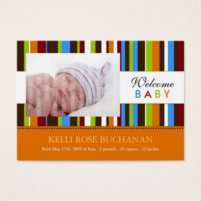 Mini cartes Faire-part de naissance (Devant)
