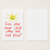 Mini cartes pour enfants (taille Carte de visite) (Devant & derrière)