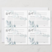 Mini CARTES RECEPE | Eucalypse bleu-dusty (Devant)