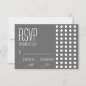Mini cartes RSVP Pois (gris foncé) (Devant)