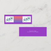 Mini Cartes Signets Fleurs violettes Votre Photo (Devant / Derrière)