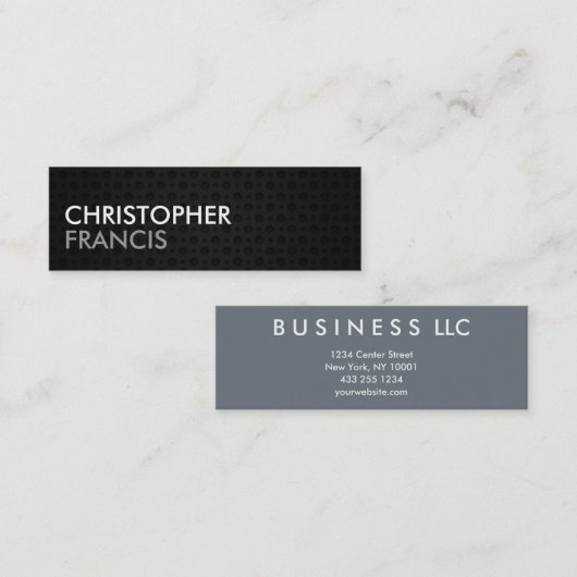 Mini cartes tungstène métallique à deux tons (Devant / Derrière)