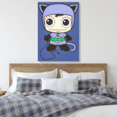 Mini Cat Woman Canvas Afdruk (Insitu (Slaapkamer))