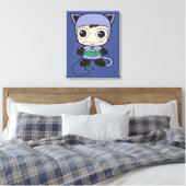 Mini Cat Woman Canvas Afdruk (Insitu (Slaapkamer))