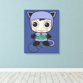 Mini Cat Woman Canvas Afdruk (Insitu (Houten vloer))