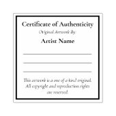 Mini Certificaat van Echtheid Rubberstempel (Afrduk)