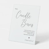 Mini Cette Bougie Brûle Mariage panneau de piédest (Recto)