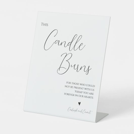 Mini Cette Bougie Brûle Mariage panneau de piédest (Recto)