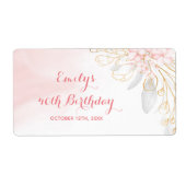 Mini champagne-etiket op fles confetti verjaardag etiket (Voorkant)