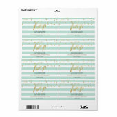 Mini Champagne Étiquette Baby shower neutre genre (Feuille entière)