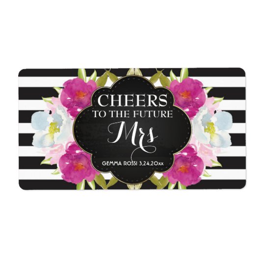 Mini Champagne Étiquette Fête des mariées Favorise (Devant)